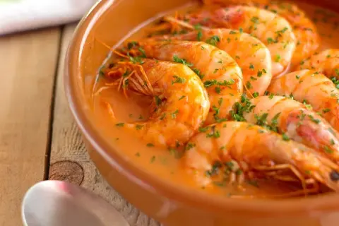 Crevette en sauce